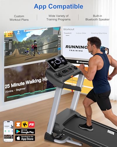 Image of Incline Treadmills for Home, Treadmill with 18% Auto Incline, Heavy Duty 400LBS Capacity, Running Machine with 18.90 inch Wide Belt, 0.5-12 MPH Speed, 3.5 HP, 36 Programs, APP, Bluetooth, Foldable