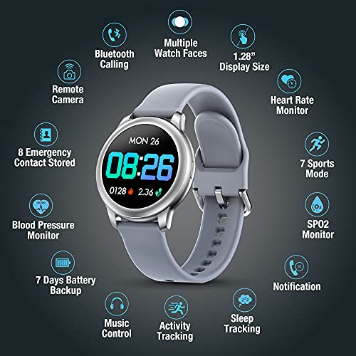 Image of Timex Fit 2.0 smartwatch with Bluetooth Calling, SPO2 and Blood Pressure Monitor, Metal body, Continuous heart rate monitor and 200+ watch faces