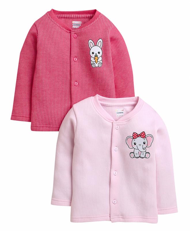 BUMZEE Girls Regular Fit Full Sleeves Round Neck Cotton Blend Thermal Jablas,Pack of 2-image-46