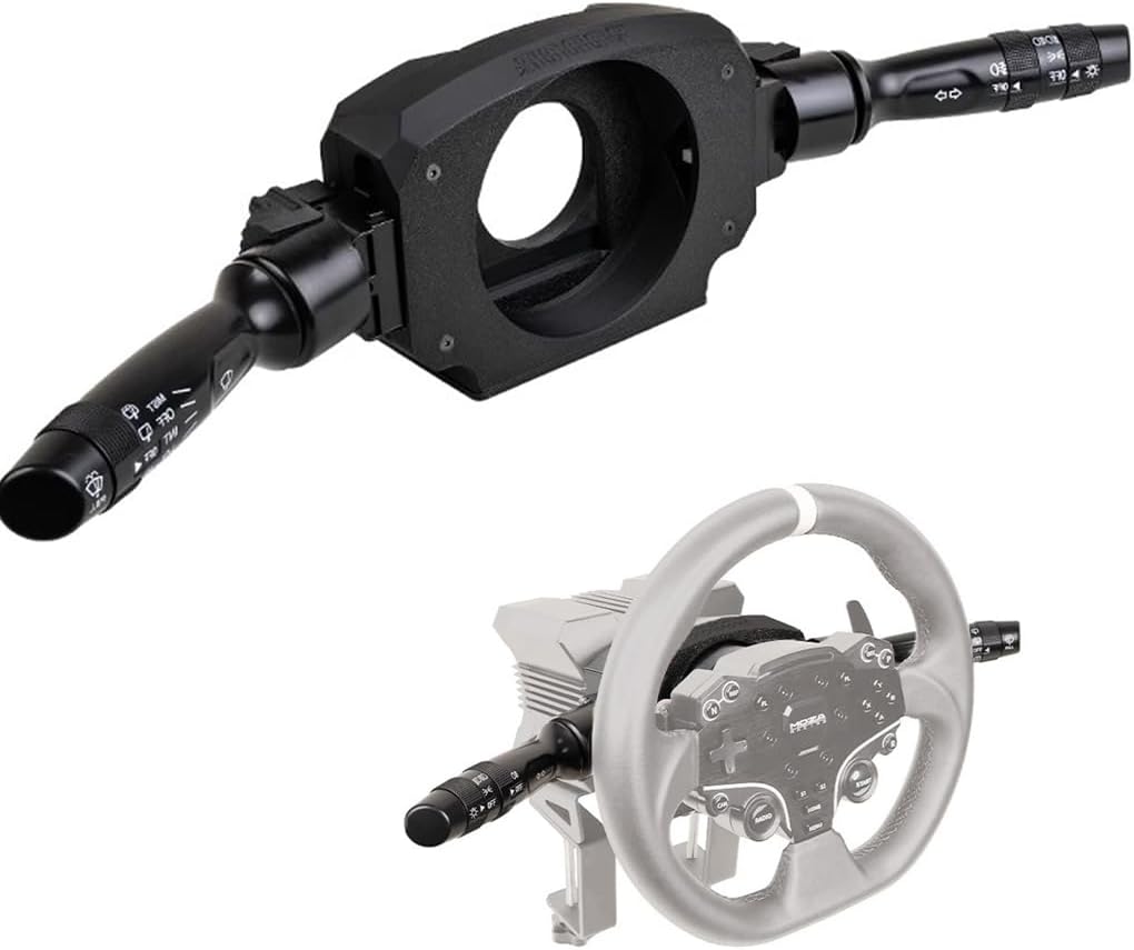 Benshuuk DIY Turn Signal Wiper Lever Combination Switch For Moza R12 Wheel Base Game Steering Wheel;PC Racing Simulator For ATS ETS2 OMSI 2 Euro/American Truck For Moza R12 Wheel Base