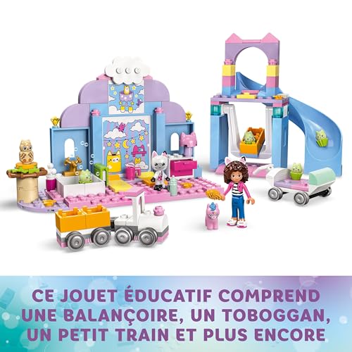 LEGO Gabby et la Maison Magique La Nurs’Oreille de Gabby - Jeu de Construction avec Animaux - Voiture, Toboggan, Figurines & Accessoires de Maison de Poupées - Cadeau d'anniversaire Fille 4 Ans 10796