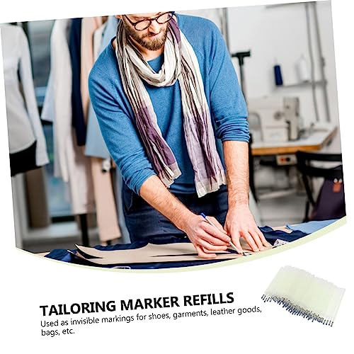 Tofficu 100 Pcs Invisible Refill Fabric Markers Refills Chisel Highlighters Outline Markers Colored Highlighters Ink Pen Refills Refills Material Student Fluorescence Plastic