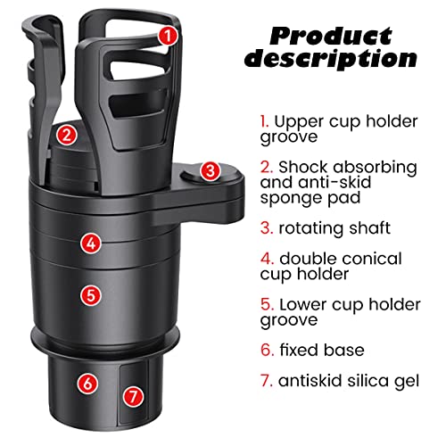 Adaptador Expansor Portavasos 4 en 1 Universal para Carro miniatura 7