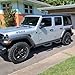 SMANOW Drop Down Running Boards Compatible with 2018-2025 Jeep Wrangler JL 4 Door, Dual-Stage Textured Black Powder Coated, 4 Inch Step Bars Side Step BCKA.