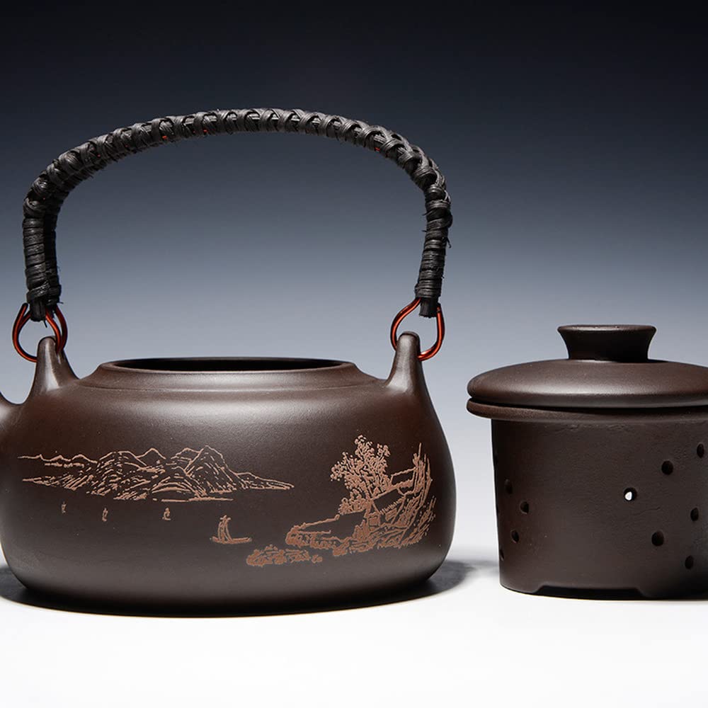 XIALON Théière chinoise avec filtre en argile violet 600 ml