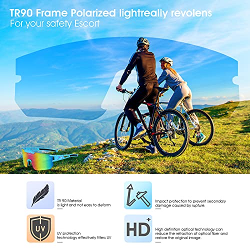 Bollfo Cycling Sunglasses, Uv 400 Eye Protection Polarized Eyewear For Men Women #TOP1