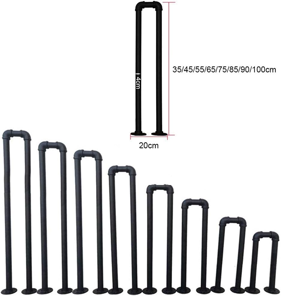 Wrought Iron Handrail Outdoor U-Shaped Transitional for Step Picket Fits 1 Steps Matte Black Stair Rail Wrought Iron with Installation Kit Hand Rails Railing for Outdoor Steps