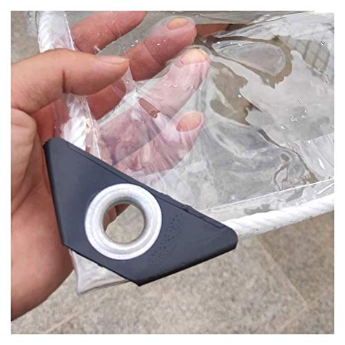 Telone trasparente impermeabile antigelo per patio, tenda, magazzino, serra, balcone, tenda antipioggia (0,3 mm, 1,2 x 2 m)