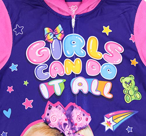 JoJo Siwa Girls' Can Do It All Zipper Kids Sleeper Union Suit Pajama Outfit3