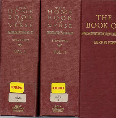 The Home Book Verse, American and English, 1580... B000J5UWFO Book Cover