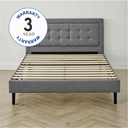 Classic Brands Mornington 2.0 Upholstered Platform Bed | Headboard And Metal Frame With Wood Slat Support, Grey, Queen #TOP7