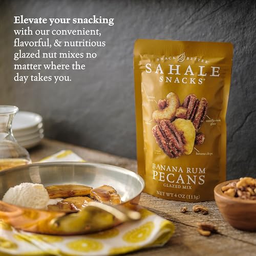 Image of Sahale Snacks Banana Rum Pecans Glazed Mix, 1.5 Ounces (Pack of 18)