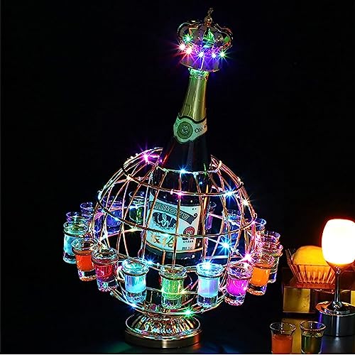 Amazon｜ACMEER テキーラ地球儀 LED酒グラスワインラック 酒棚