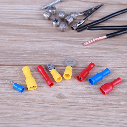 Davitu 720pcs Assorted Insulated Electrical Crimp Terminals Cold Pressing Terminal Electrical Cable Wire Tube Connector - (Color: as show)