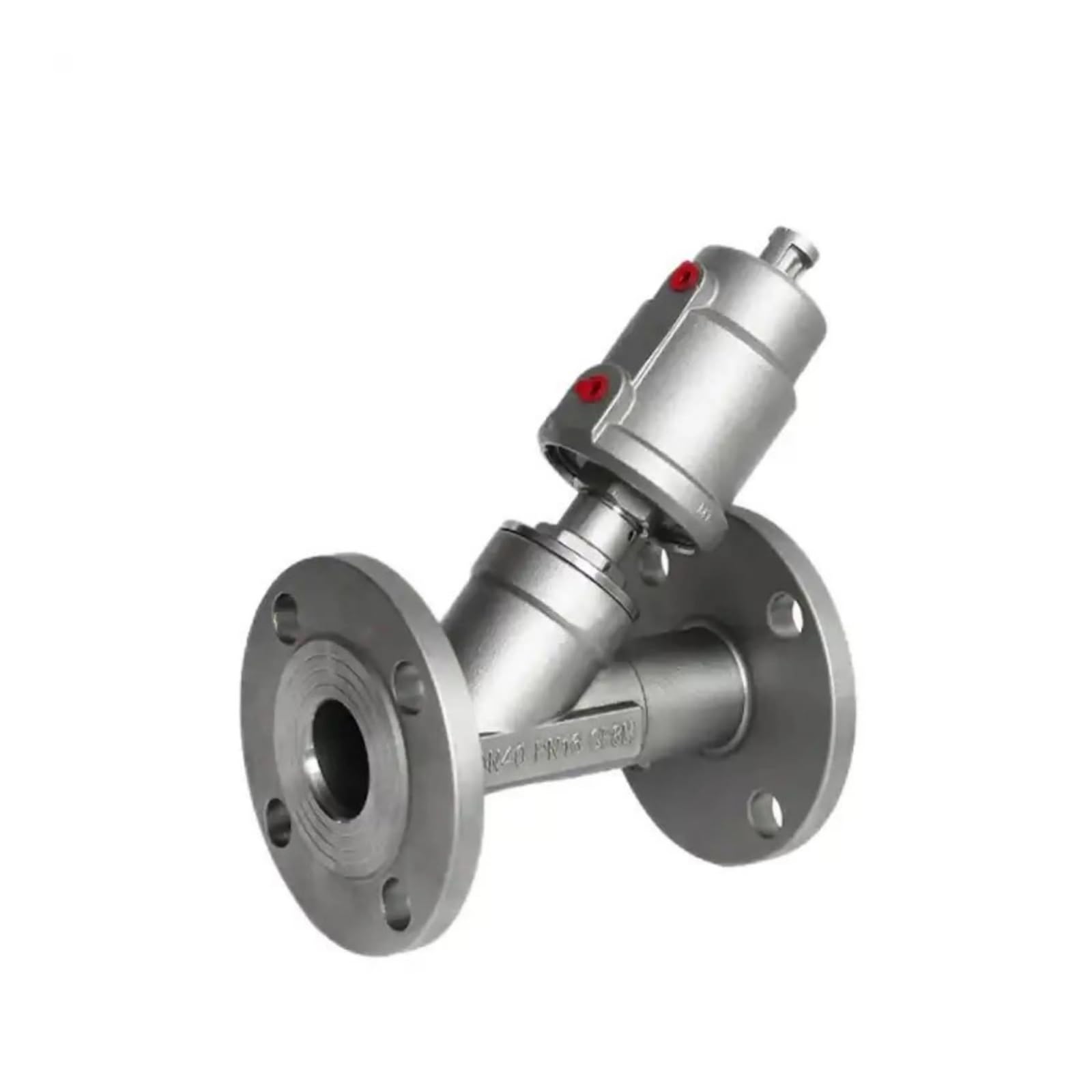 TPKMVGAP DN15 Stainless Steel Pneumatic Flange Angle Seat Valve High Temperature Resistant Corrosion Steam Y Type Cut Off Valve