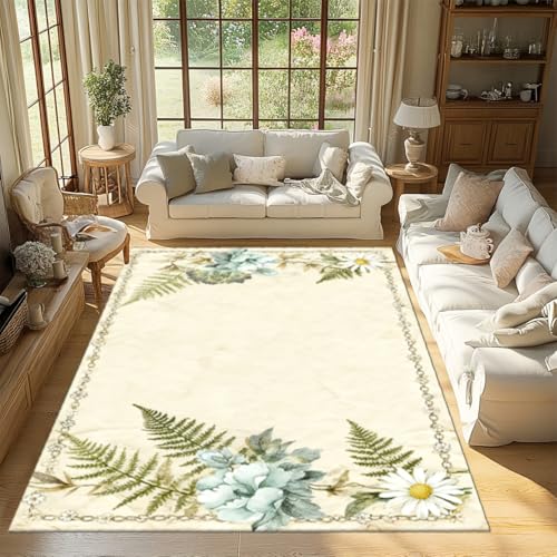 Tapis rectangulaire en imitation cachemire 160x250cm pour salon ou chambre