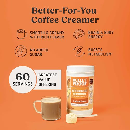 Image of Bulletproof Original Creamer, 29.6 Ounces, Keto Coffee Creamer with MCT Oil and Grass-Fed Butter, Value Offering (Pack of 2)