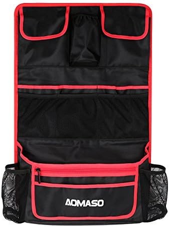 Aomaso Car Back Seat Organizer Multi-Pocket Storage Bag Storage Pockets and Mesh pockets