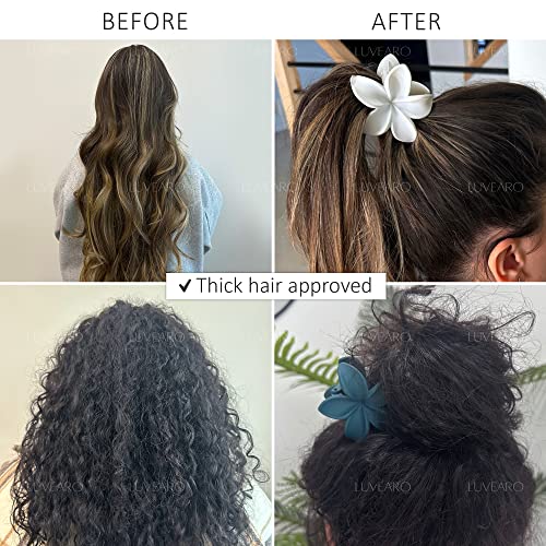 Luvearo 4Pc Nonslip Matte Flower Hair Clips For Women Thick Hair To Thin Aesthetic Flower Claw Clips For Hair Acessories For Women Hawaiian Hair Flower Clips For Hair Women #TOP1