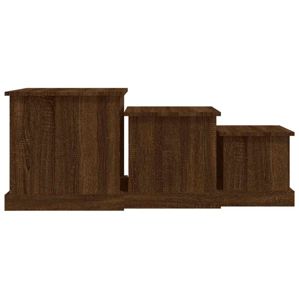 Tavolino da letto Tavolino da divanoTavolini Impilabili 3 pz Bianco Lucido in Legno MultistratoAdatto per soggiorno, camera da letto, balcone e ufficio