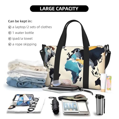 Bolso de mano exclusivo con mapa abstracto, un accesorio sofisticado para tu día a día 6