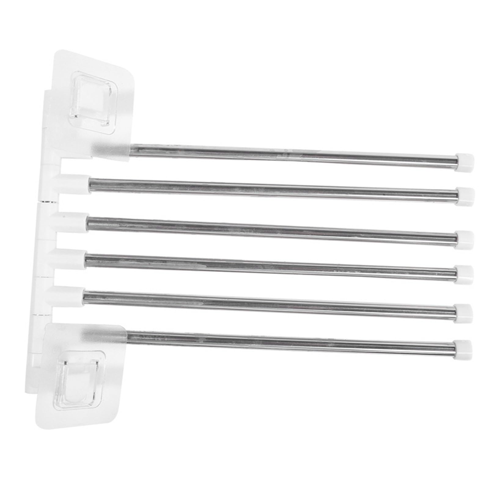 Bathroom towel rail No Punching Bathroom Towel Rack Multi Layer Wall Mounted Hanging Rod for Kitchen Storage Organizer Shelf Bath Accessories(6-layer)
