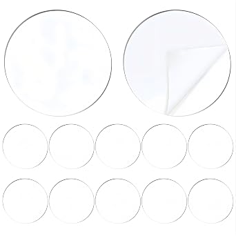12Pcs Acrylic Sheet Blanks Round Clear Acrylic Christmas Disc Circle