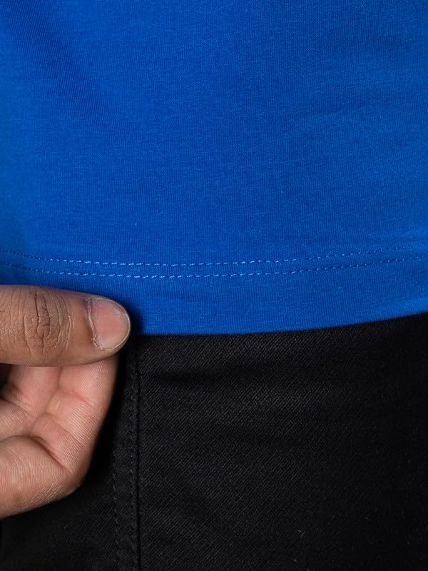 Image of Ghumakkad Cotton Blend Half Sleeve Round Neck Sports T Shirt for Men