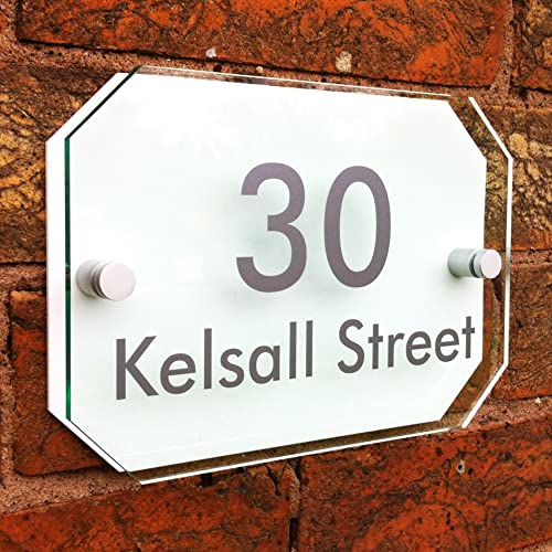 Plaque de signal de maison numéro de porte personnalisé et nom de la rue en acrylique