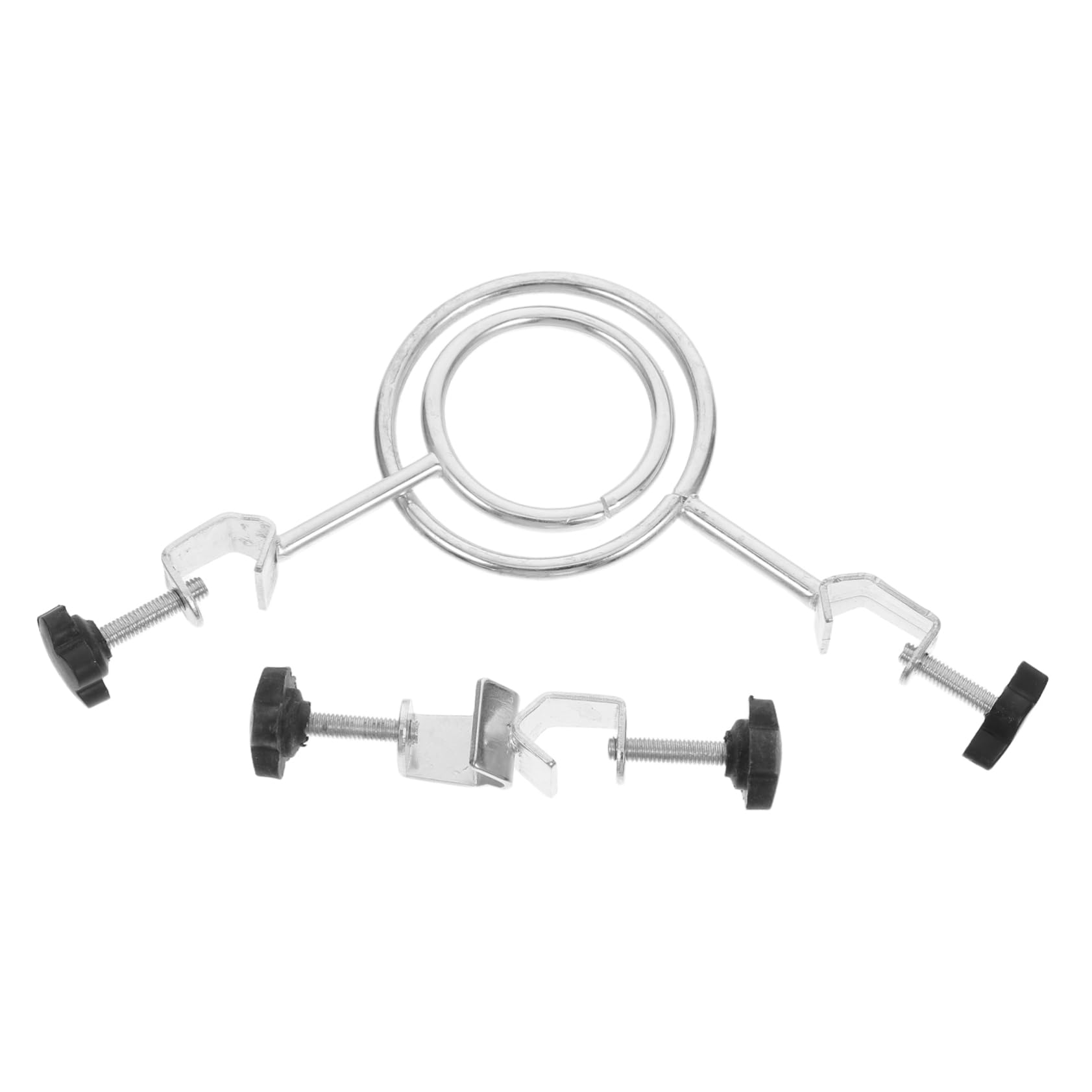 ERINGOGO 3pcs Flask Clamp Lab Clamp Laboratory Retort Stand Flask Stand with Clamps Measuring Beakers Funnel Stand Lab Stand Beaker Cup Ring Rope Supports Holders Cork Rings Iron