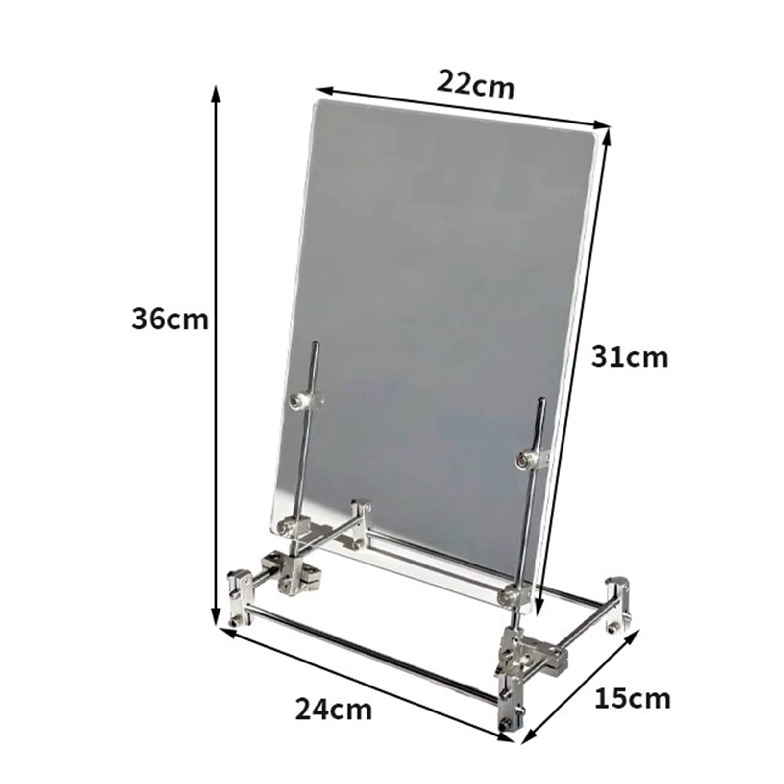 Lavagna acrilica cancellabile a secco con staffa in metallo, lavagna bianca senza cornice, blocco per appunti angolato, 22 x 31 cm, organizer personale per ufficio, casa, scuola