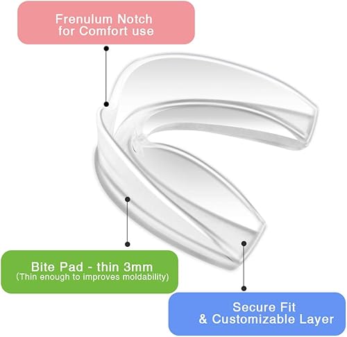 Miniatura 2 de Coolrunner Protector bucal deportivo, paquete de 10 protectores bucales atléticos, protector bucal profesional moldeable juvenil para máxima