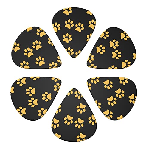 Lot de 6 médiators dorés en forme de patte de chiot pour guitare acoustique, guitare électrique, basse, ukulélé – fins… - Les Beatles, Paul McCartney, John Lennon, RIngo Starr, George Harrison Lot de 6 médiators dorés en forme de patte de chiot pour guitare acoustique, guitare électrique, basse, ukulélé – fins… – Image 5