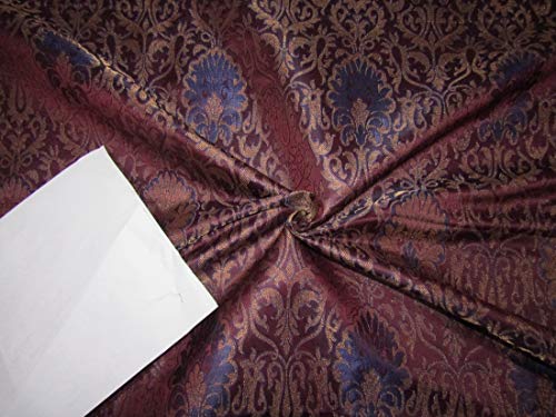 Brocart de soie BRO251 bordeaux et or 44 pouces pour rompre avec la monotonie