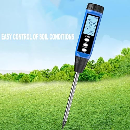 Testeur de sol EC multifonctionnel avec mesure température et écran LCD - 6
