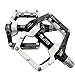 Price comparison product image Evetin 181 Platform Bicycle Pedals, Aluminium Mountain Bike/City Bike/Trekking Non-Slip Pedals, black with white