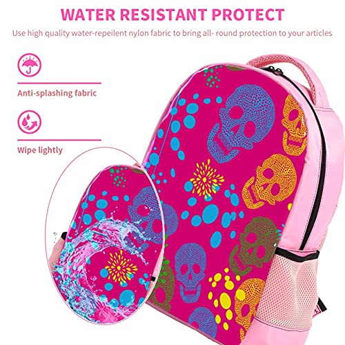 Sac à dos d'école vague rose abstraite pour accompagner leurs rêves