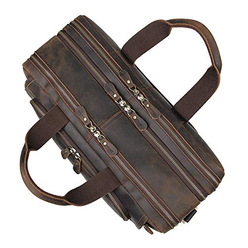 Borsa per Documenti Ufficio Borsa for laptop da 17,3 pollici, in vera pelle, for viaggi d'affari, borse a mano, for uomo, grande borsa da lavoro, stile retrò