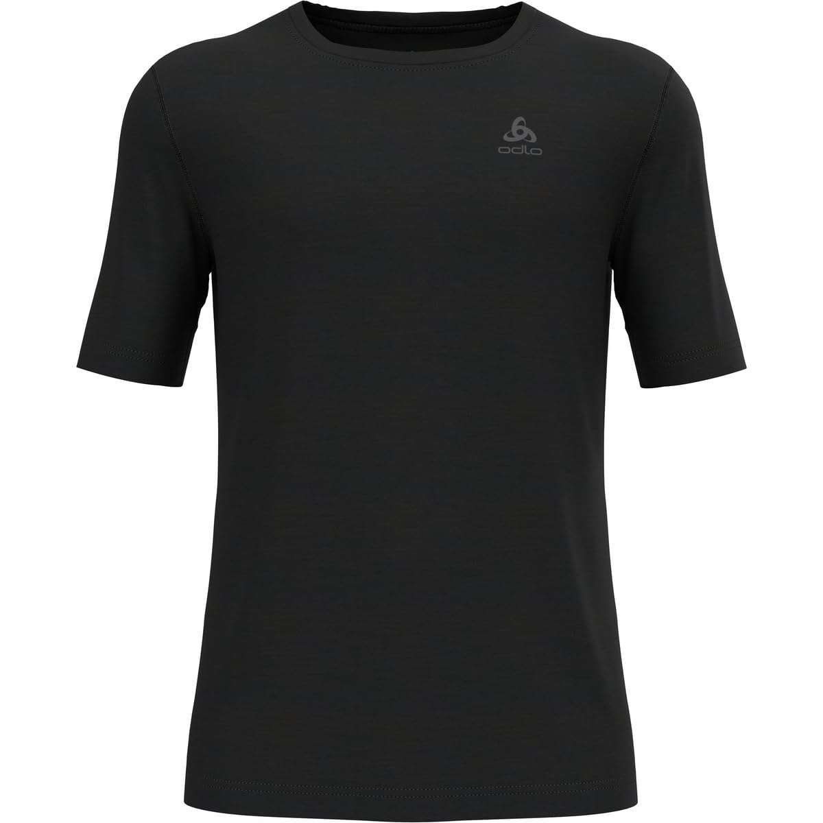 Odlo Men's Merino Short-Sleeve Baselayer Top - Black - Medium
