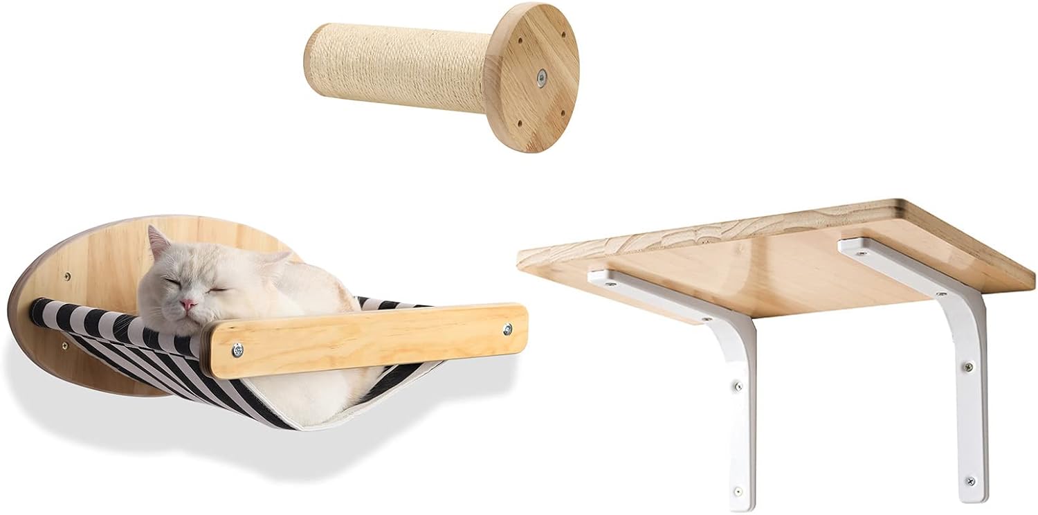 Cat Scratcher, Pet Cat HangingBeds Perch for Indoor Cats for Sleeping- Climbing- Cats Wall Furniture Wall Mount Post