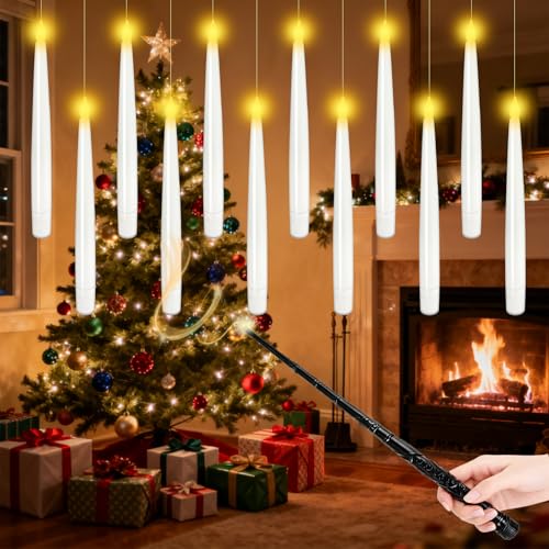 Idée cadeau originale : bougies flottantes LED et baguette de sorcier