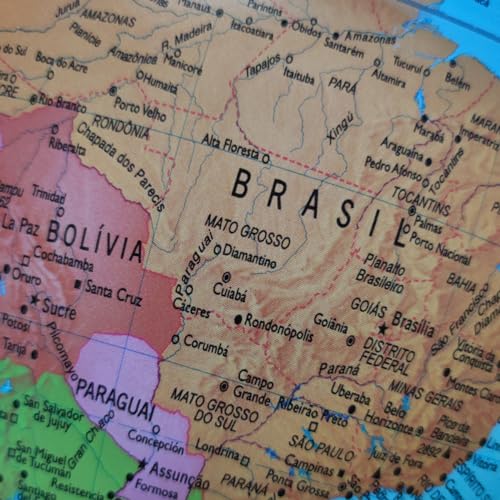 Globo Terrestre Corallo Mapa Politico - 30 cm - azul - Tecnodidattica - Fabricado na Itália e import