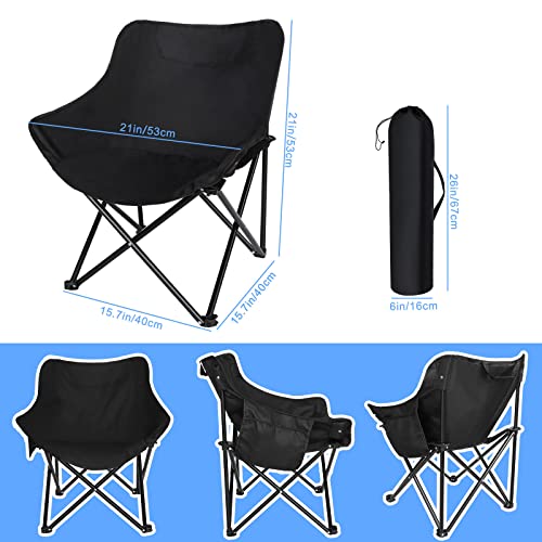 4 Pack Outdoor Folding Chair Portable Chair for Camping, Beach, Concerts, Sports Games, Pools, Road Trips with Easy Carry Storage Bag - Thumbnail 2