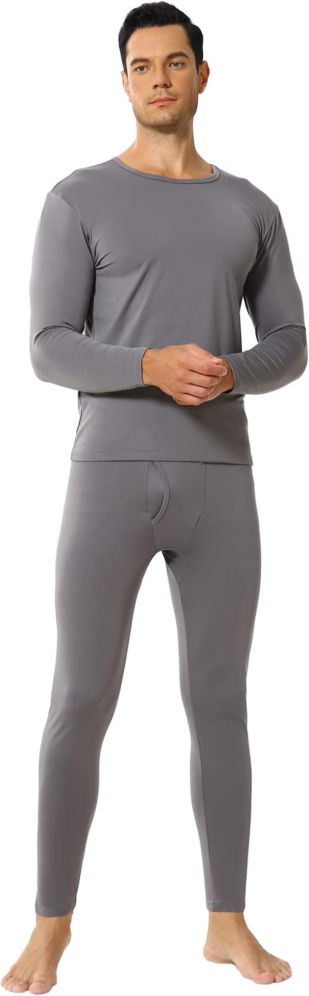 Thermal Underwear for Men Fleece Lined Long Johns Thermals Set Base Layer for Cold Weather Top and Bottom