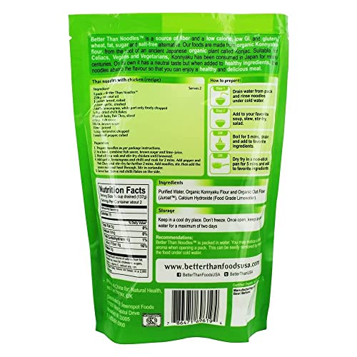 Better Than Noodles Certified Organic. Vegan, Gluten-Free, Non-Gmo, Konjac Noodles 14 Ounces (6 Pack) #TOP3