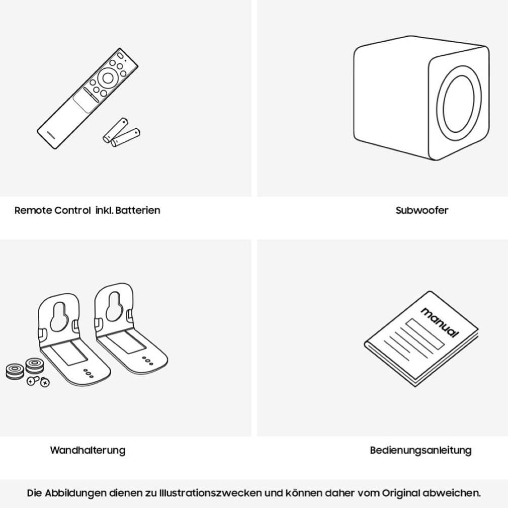 Samsung HW-QS710GF Q-Series 3.1.2-Kanal-Soundbar für Fernseher, TV-Lautsprecher mit kabellosem 6,5"-Subwoofer, Kabelloses Dolby Atmos und DTS:X, SpaceFit Sound, Q-Symphony