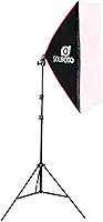SOU FOTO Kit de Iluminação Softbox 50x70cm com Soquete E-27 Embutido para Estúdio de Video ou Fotografia Profissional | 1x Softbox 50x70cm e 1x Tripé de 2 metros | Modelo Uno