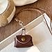 AOOOWER Vintage Sturdy Leather Necklace Pouches for Earphone and Coin Storage Small Long Designs for Fashionable Women
