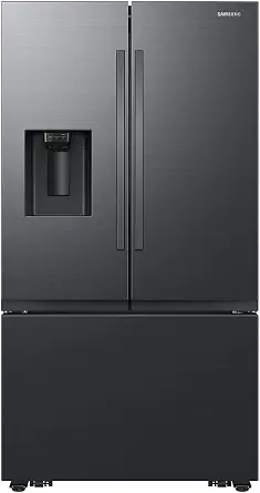 Samsung 31 Cu. Ft. Mega Capacity 3-Door French Door Refrigerator with Four Types of Ice, Matte Black Steel, RF32CG5400MT