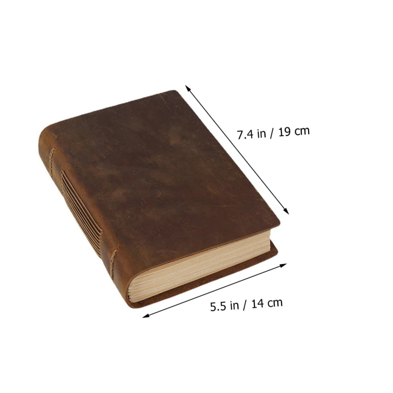 TEHAUX Diario de Cuero Vintage Cuaderno de Diseño de Cuero para Notas de Viaje Libro Vintage Cuaderno Portátil para Estudiantes y Oficina